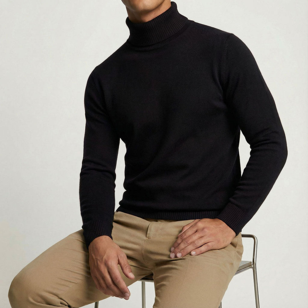 Rollkragenpullover Herren | Schlanke Passform & Warm