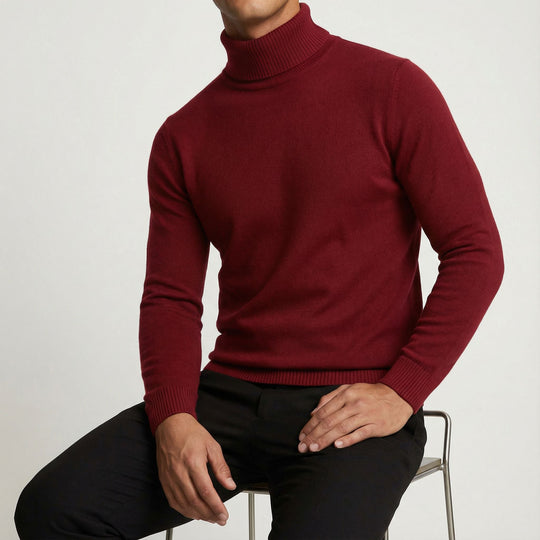 Rollkragenpullover Herren | Schlanke Passform & Warm