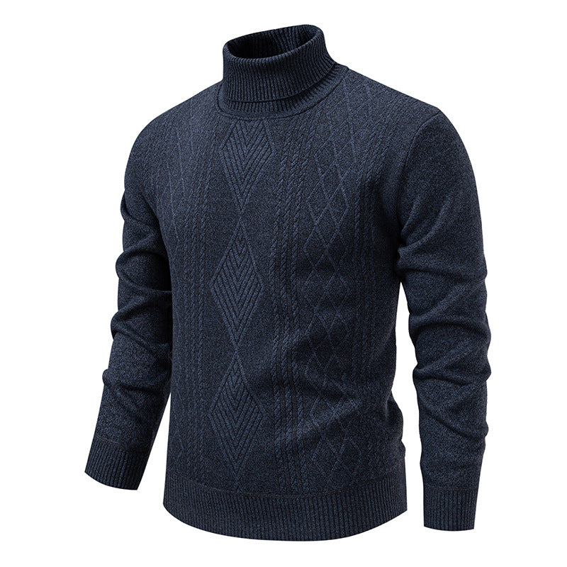 Rollkragenpullover Herren | Strukturmuster & Rippbündchen 4