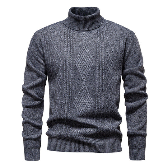 Rollkragenpullover Herren | Strukturmuster & Rippbündchen 6