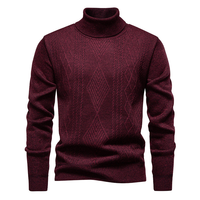 Rollkragenpullover Herren | Strukturmuster & Rippbündchen 7