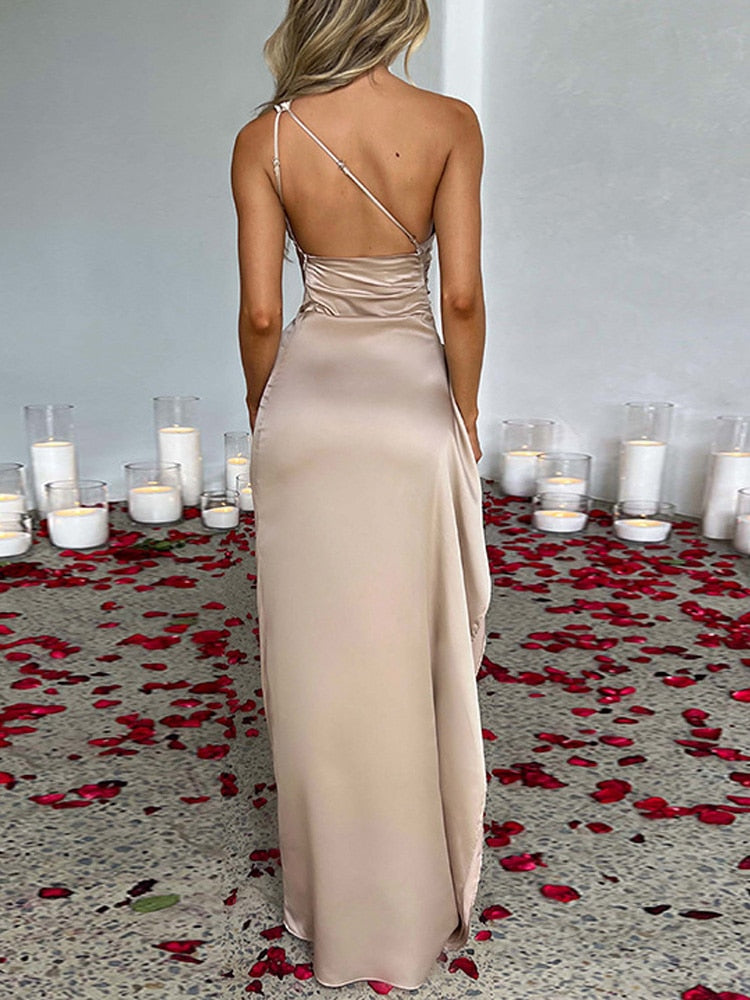 Rückenfreies One-Shoulder-Maxi-Galakleid Damen - Sophie 4