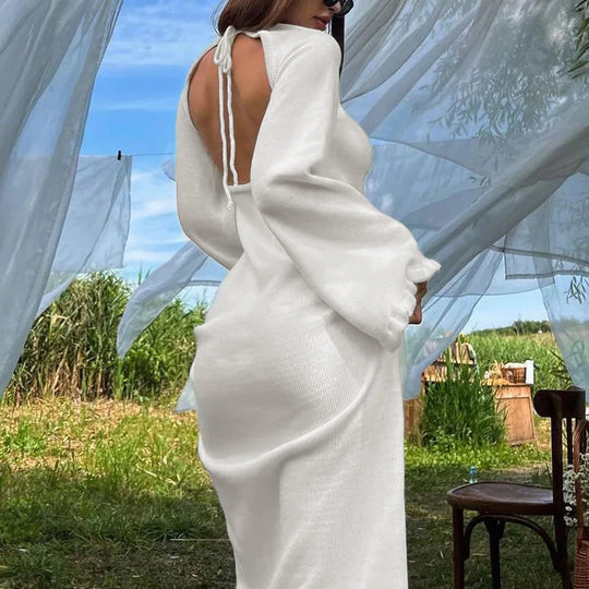 Rückenfreies Strickkleid Damen