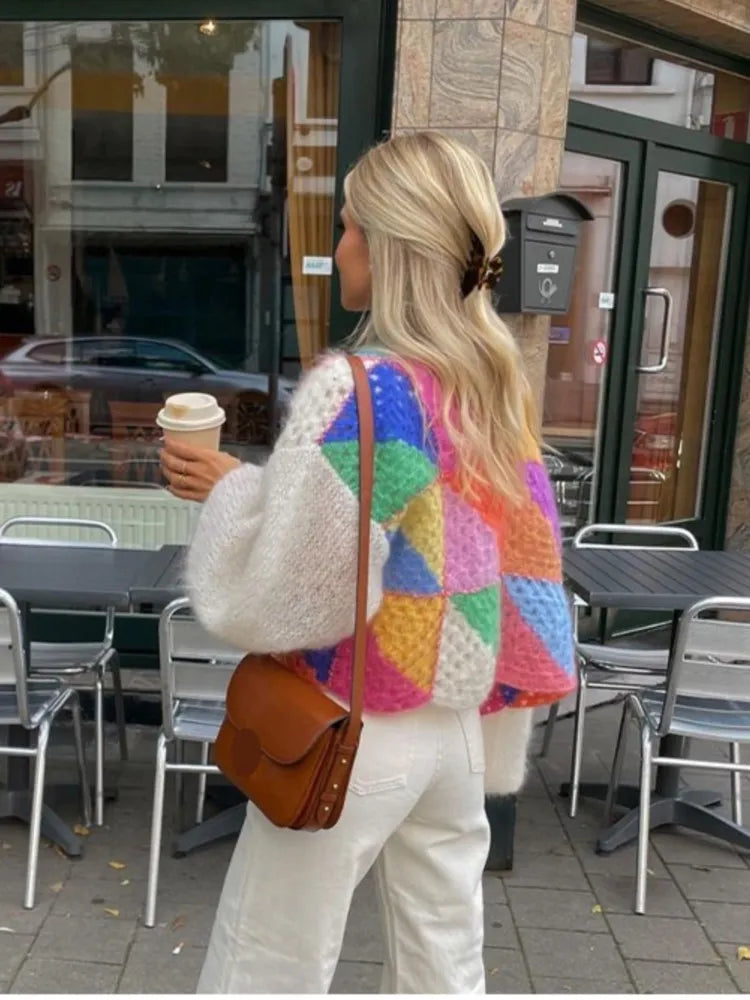 Gestreifter Pullover Damen | Offenes Design