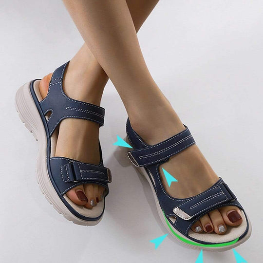 Sandalen Dames | Dubbele Band & Lichte Wandelzool