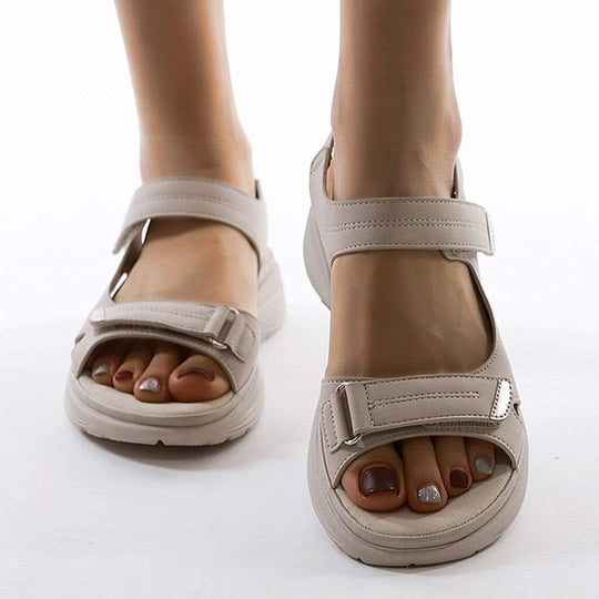 Sandalen Dames | Dubbele Band & Lichte Wandelzool
