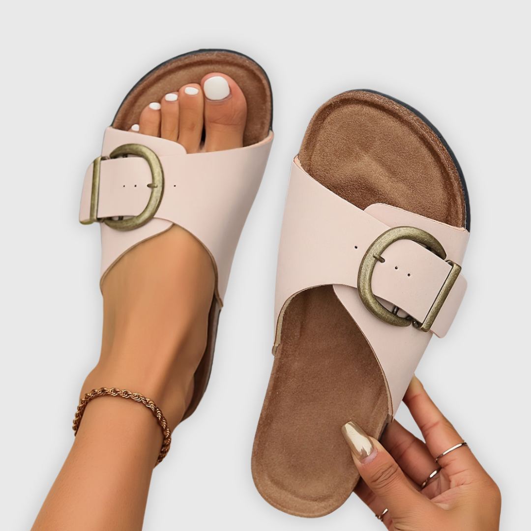 Sandalen Dames | Orthopedisch Comfort & Gouden Gesp