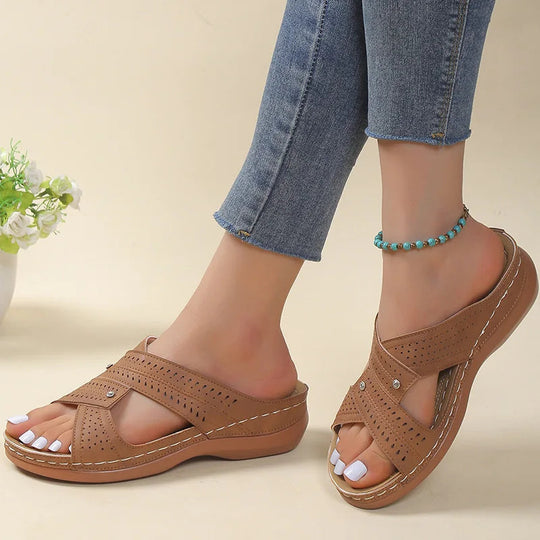 Sandalen Dames met Voetbed | Orthopedische Boogsteun & Dempende Draagcomfort