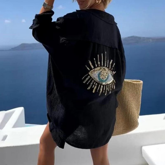 Sara | Stijlvol shirt met pailletten en parelaccenten 3