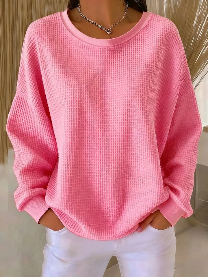 Sari™ | Casual Textuur Gebreide Trui 0