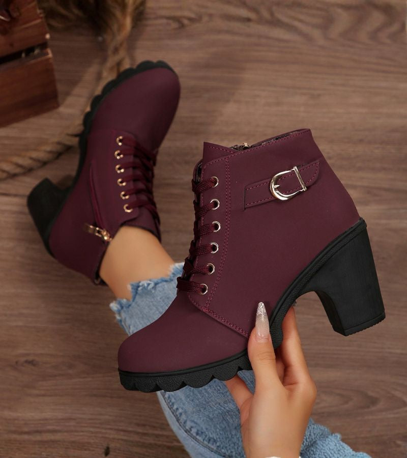 Schnürstiefel Damen | Fußgewölbe-Stütze & Stoßdämpfung