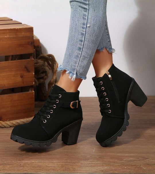 Schnürstiefel Damen | Fußgewölbe-Stütze & Stoßdämpfung
