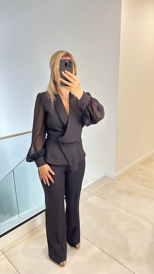 Schwarzer Formeller Jumpsuit Damen - Marie