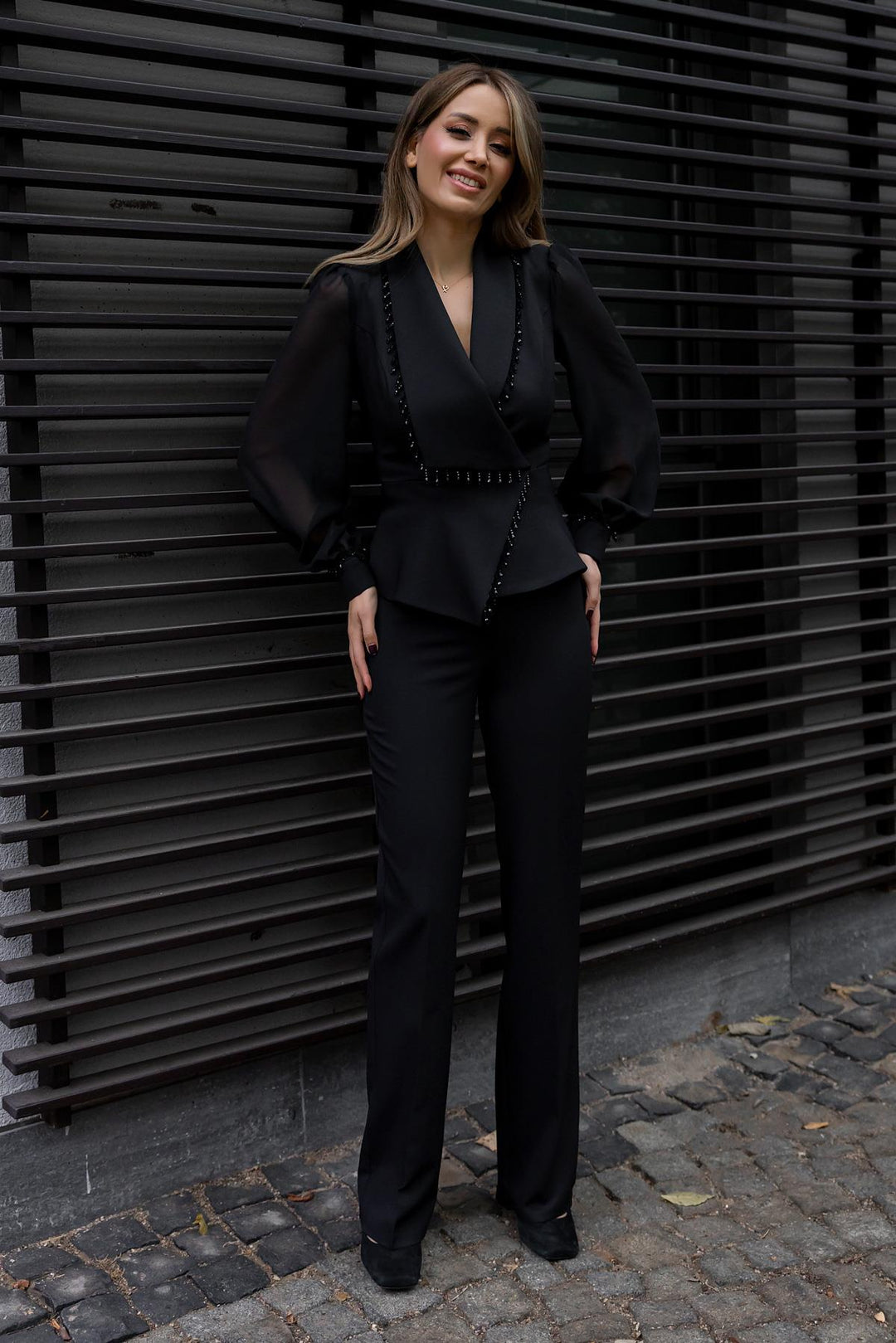 Schwarzer Formeller Jumpsuit Damen - Marie
