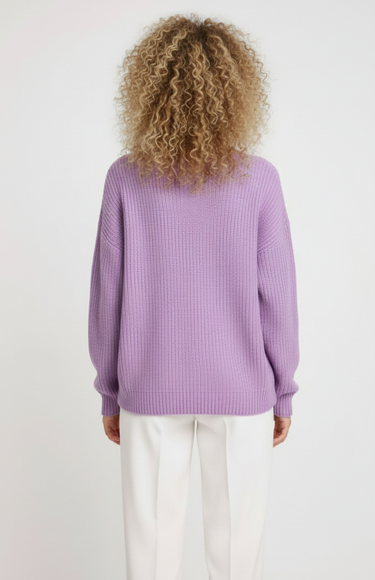 Silvana Damestrui | Oversized | Geribde Structuur | Ronde Hals 6