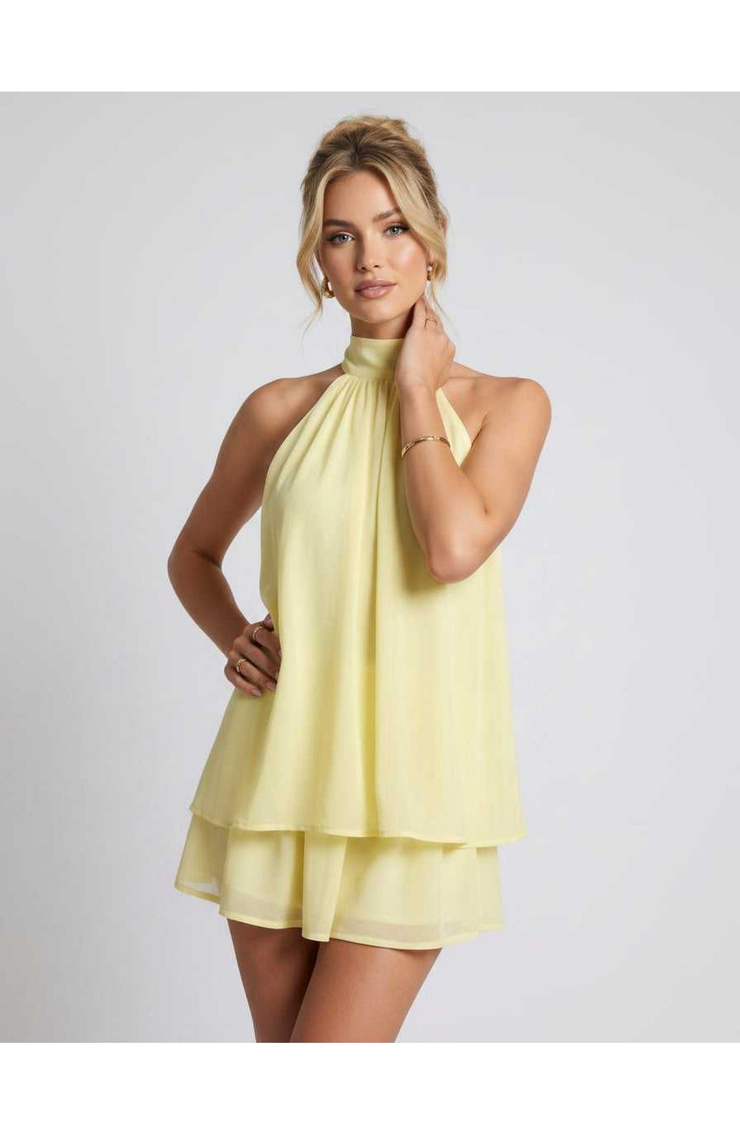 Mini Jurk Dames | Speelse Halterneck