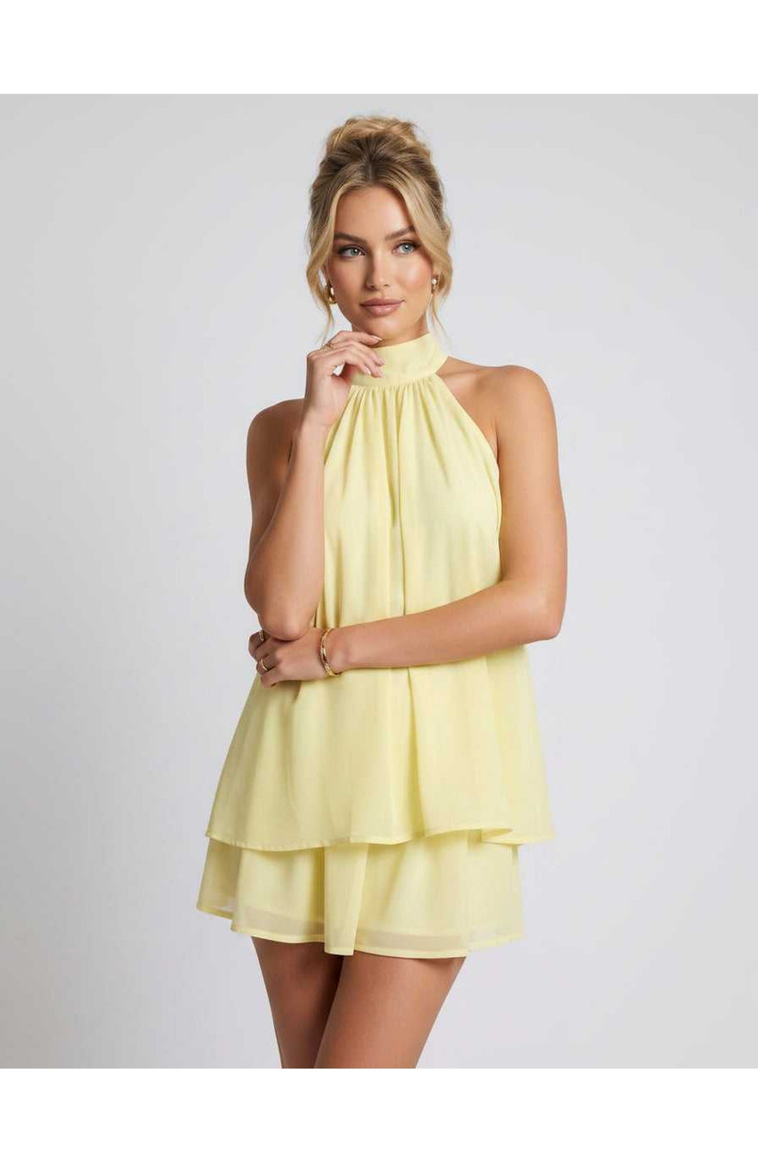 Mini Jurk Dames | Speelse Halterneck