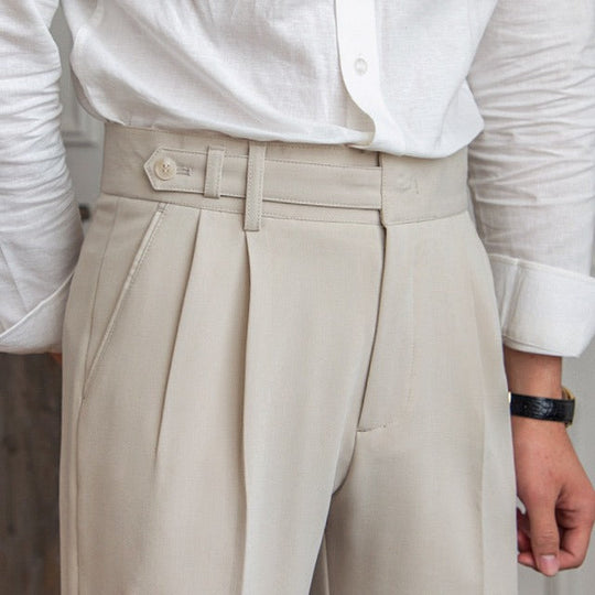 Slim Fit Pantalon Heren | Old Money Stijl & Tijdloze Elegantie