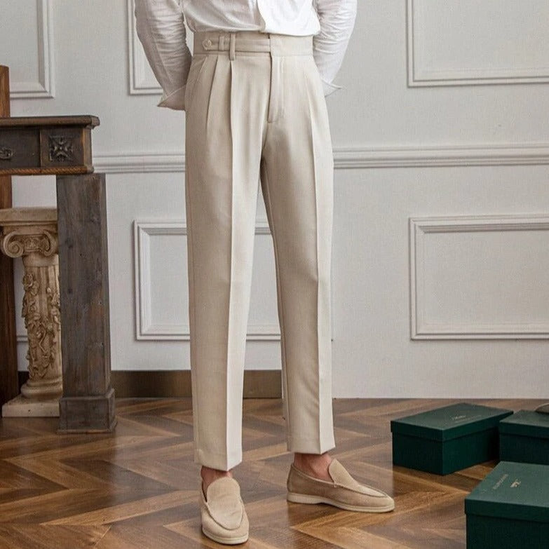 Slim Fit Pantalon Heren | Old Money Stijl & Tijdloze Elegantie
