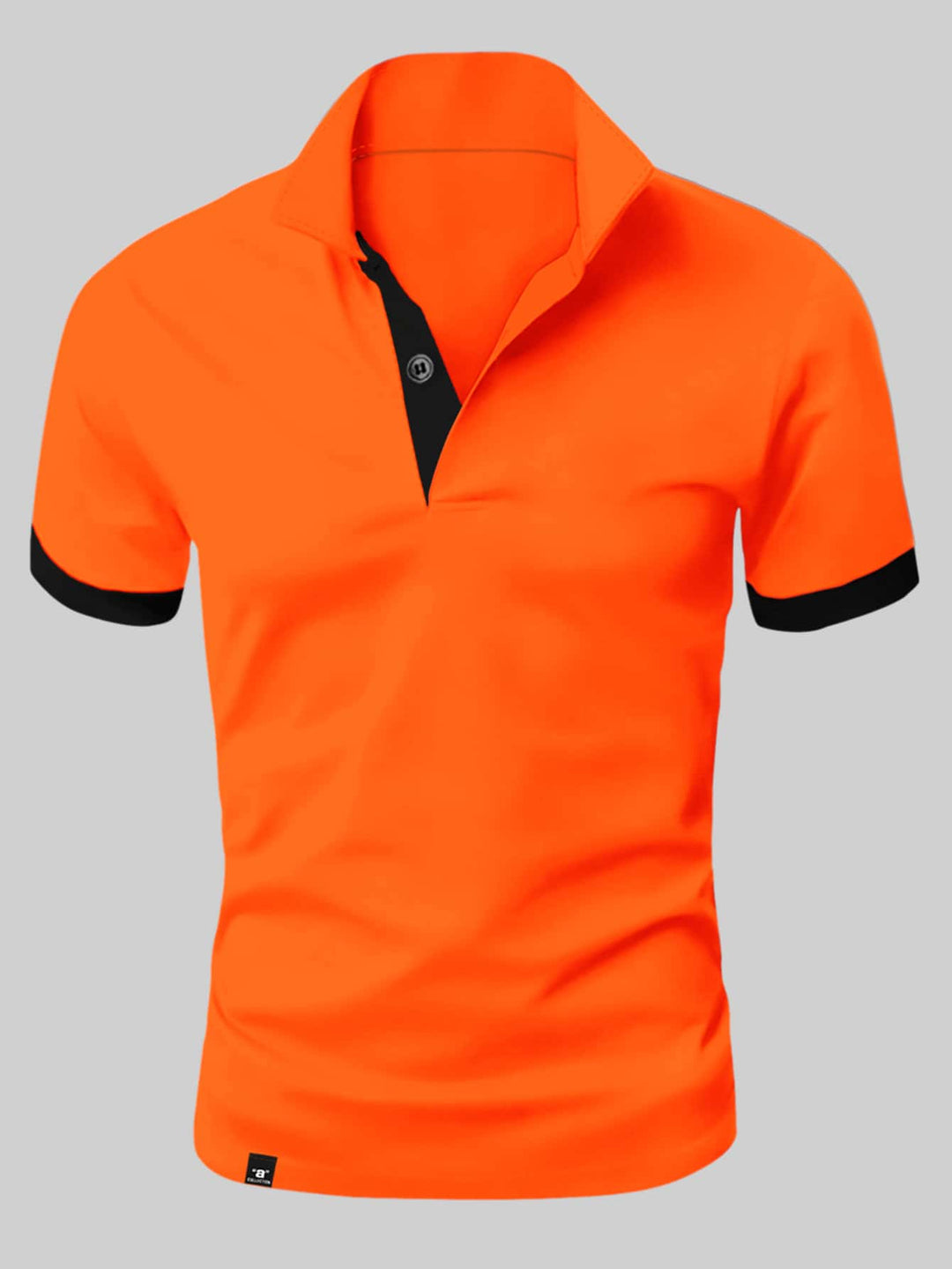 Slim Fit Heren T-shirt met Knoopsluiting 0