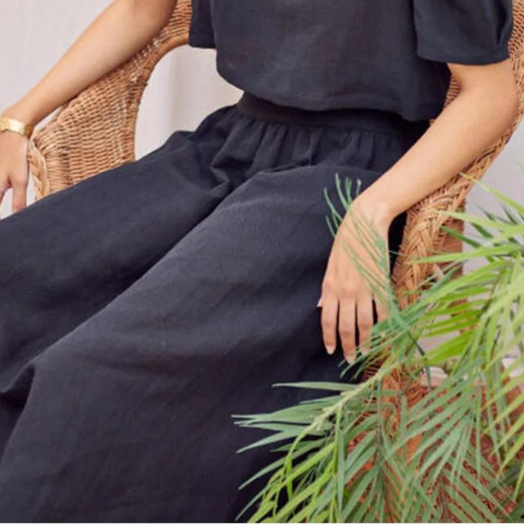Soepel vallende midirok met elastische tailleband 6
