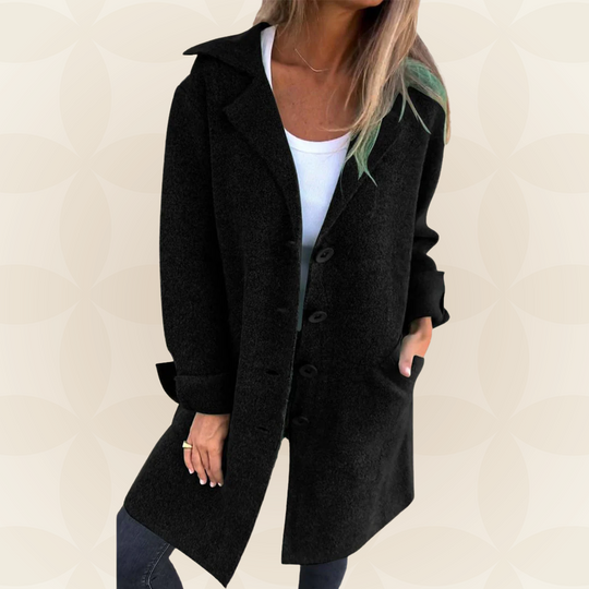 Sofia – Jas van zachte stof met knoopsluiting 3
