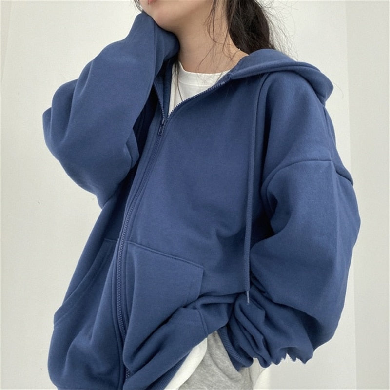 Hoodie Dames | Oversized met Rits & Capuchon