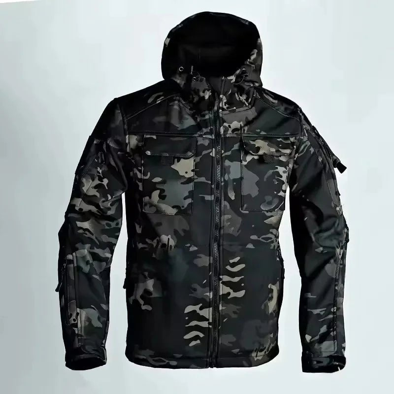 Softshell Jas Mannen | Beschermend, Waterafstotend met Kap 3