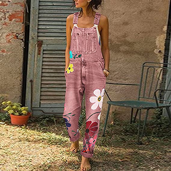 Sommer-Jumpsuit Damen mit Festlichem Blumenmuster - Sarah