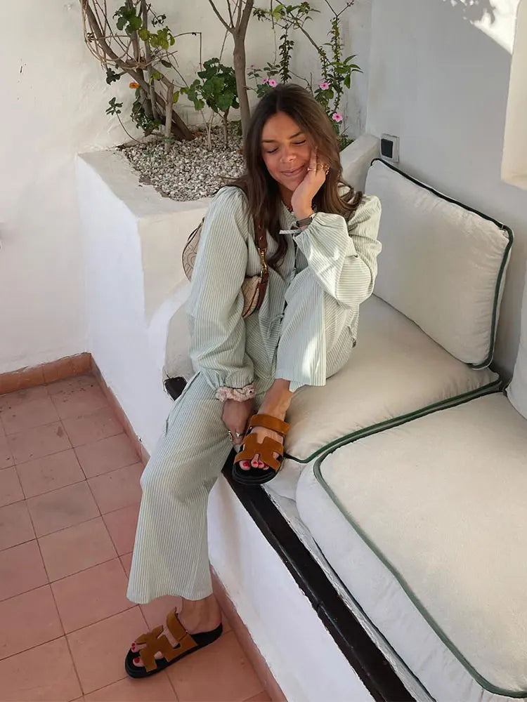 Sommer-Set Damen aus Hemd und Hose - Bo