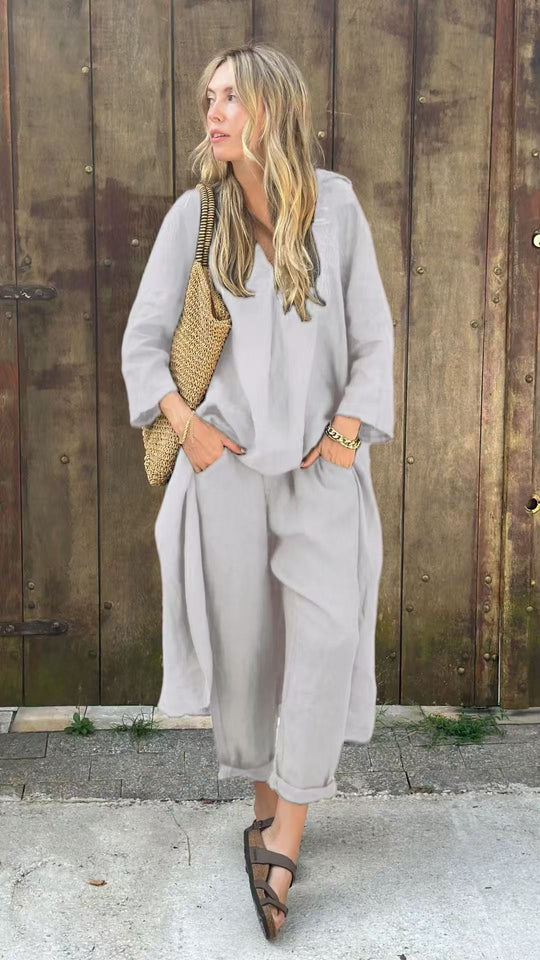 Sommer-Set Damen aus Hose und Langer Bluse - Marissa 10