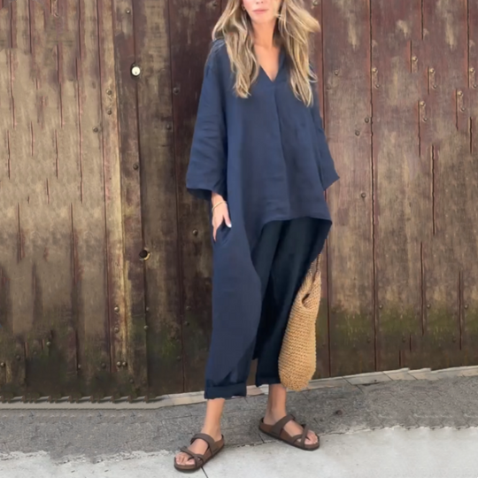 Sommer-Set Damen aus Hose und Langer Bluse - Marissa 3