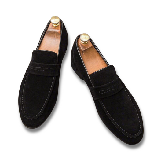Herren Loafer Slip-On Rutschfeste Sohle Riemen-Akzent 4