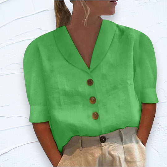 Stephanie | Blouse met traditionele kraag en knoopsluiting 4