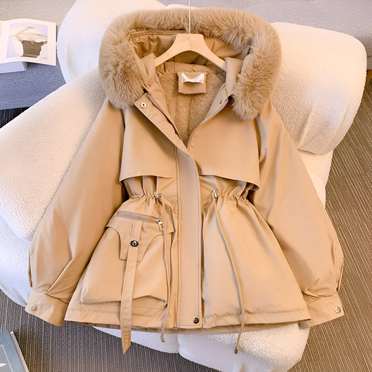 Steppjacke Damen | Kunstfellkragen & Tunnelzug