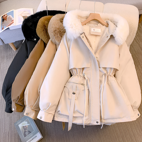 Steppjacke Damen | Kunstfellkragen & Tunnelzug