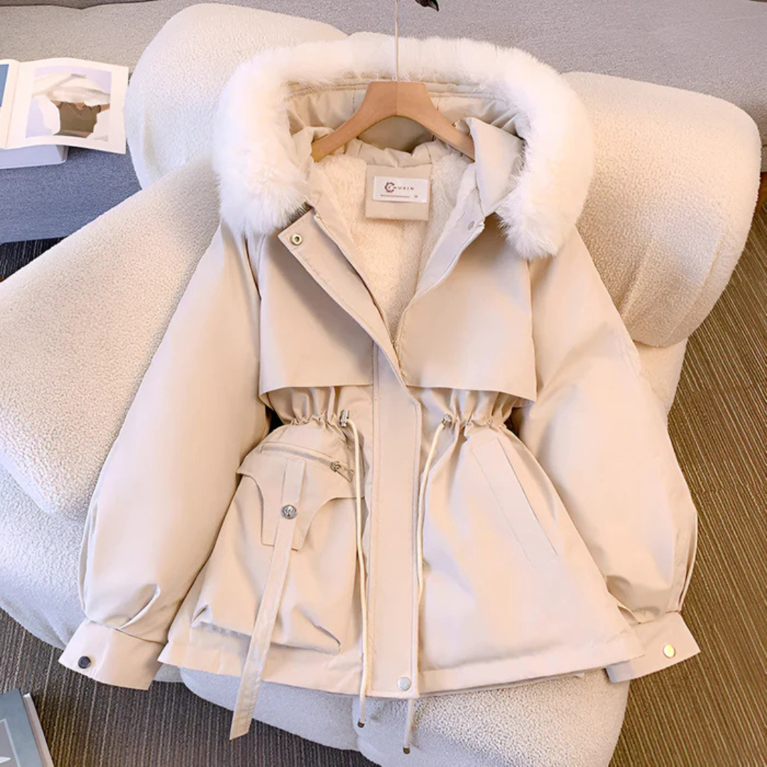Steppjacke Damen | Kunstfellkragen & Tunnelzug