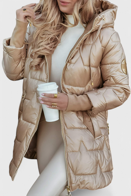 Steppjacke Damen | Lang mit Kapuze 6