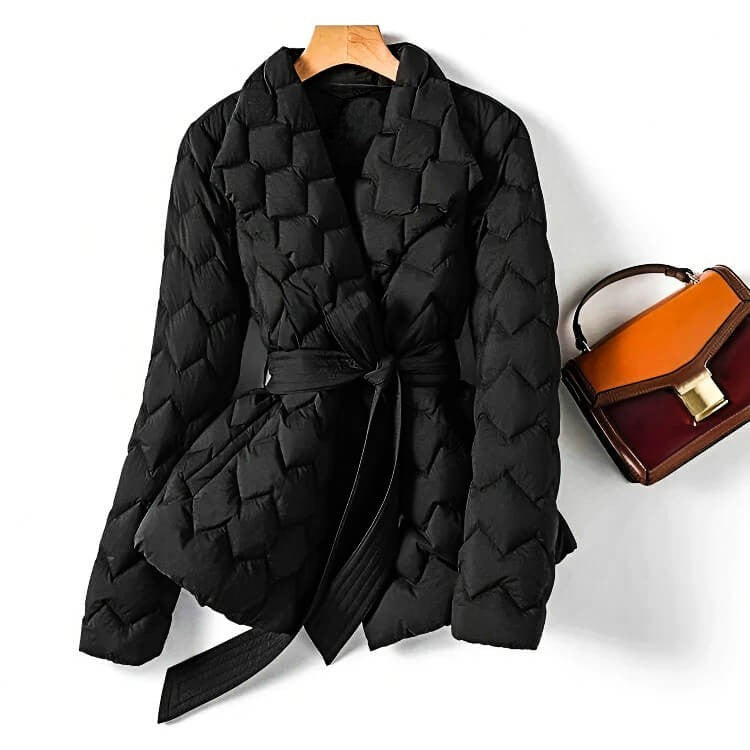 Steppjacke Damen | Mit Bindegürtel & Taillenform