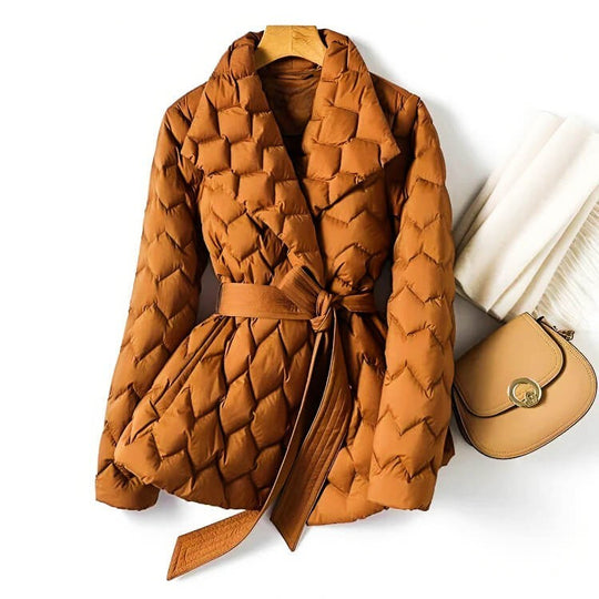 Steppjacke Damen | Mit Bindegürtel & Taillenform