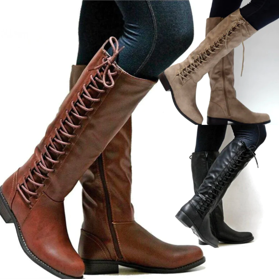 Stiefel Damen | Blockabsatz & Schnürung 2
