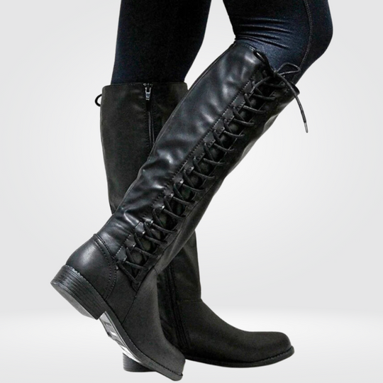 Stiefel Damen | Blockabsatz & Schnürung 4