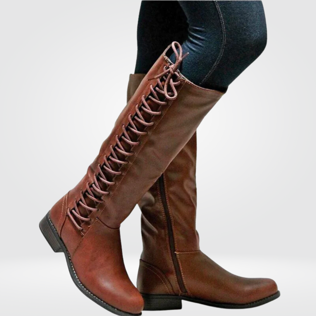Stiefel Damen | Blockabsatz & Schnürung 1