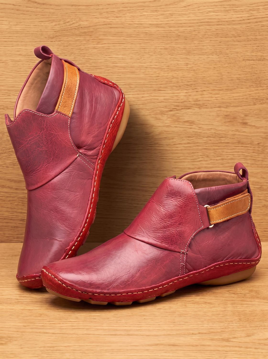 Damen-Stiefeletten mit praktischem Slip-on-Design und flacher Sohle
