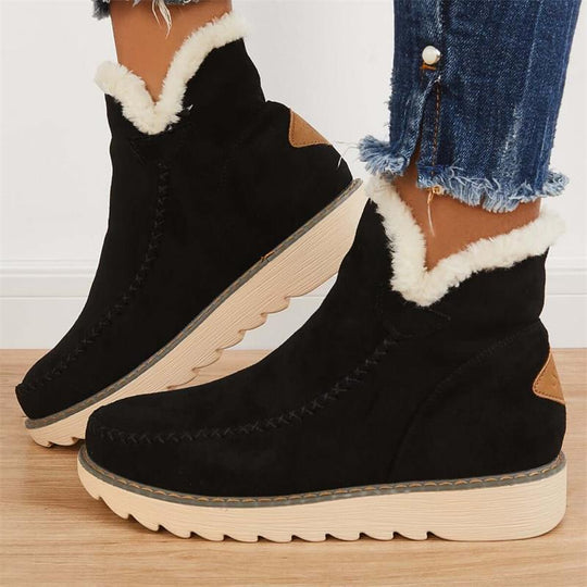 Stiefeletten Damen | Kunstfellfutter & Slip-On