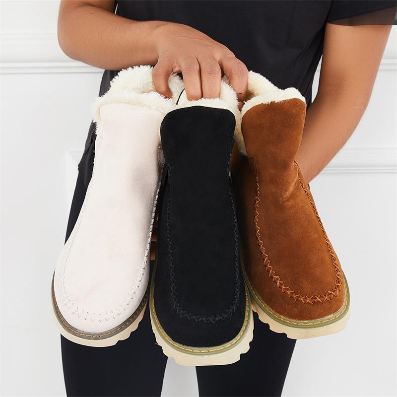 Stiefeletten Damen | Kunstfellfutter & Slip-On