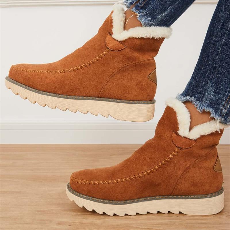 Stiefeletten Damen | Kunstfellfutter & Slip-On