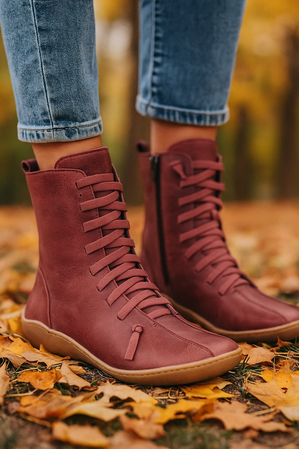 Stiefeletten Damen | Minimalistisches Design & Schnürung