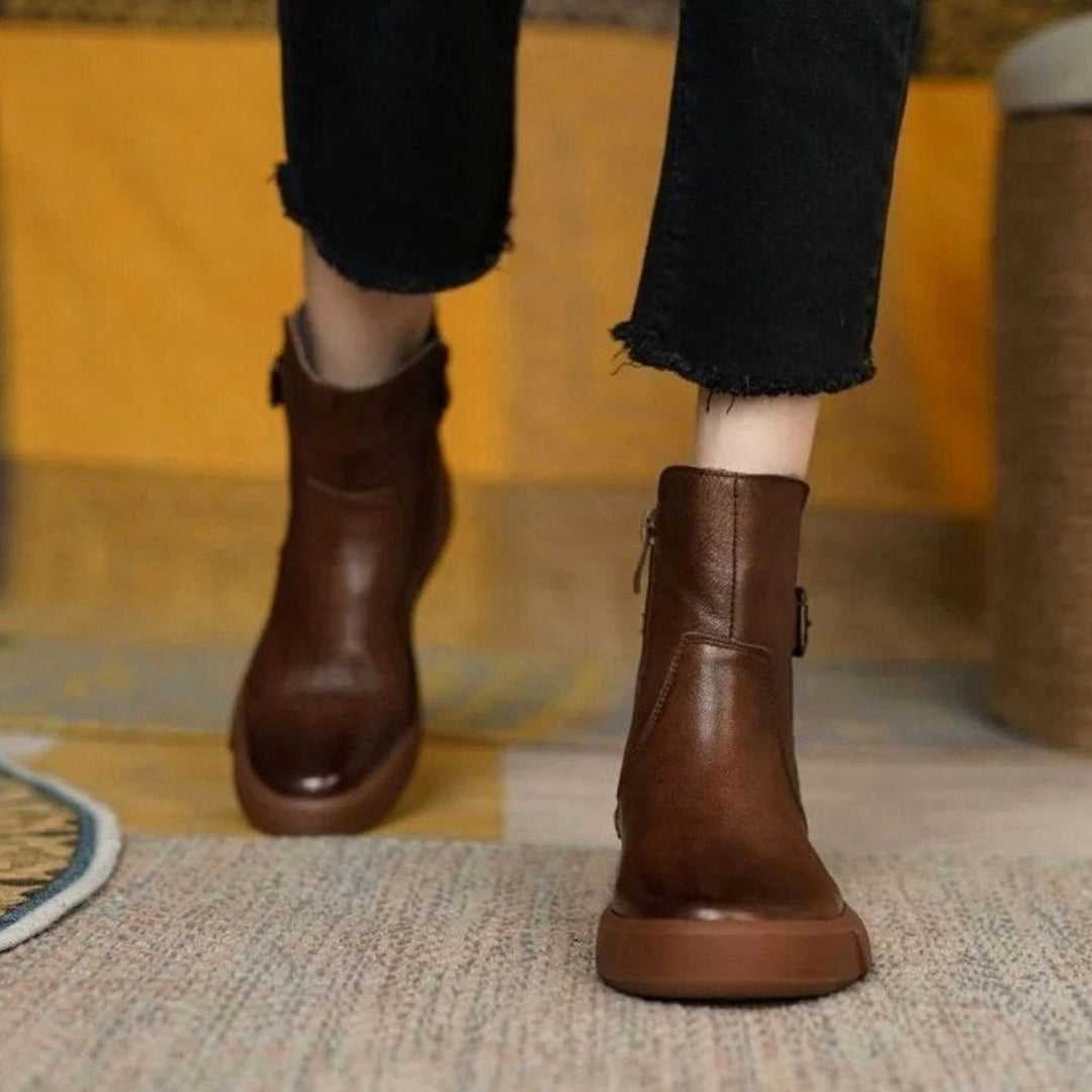 Stiefeletten Damen | Plateau & Schnalle