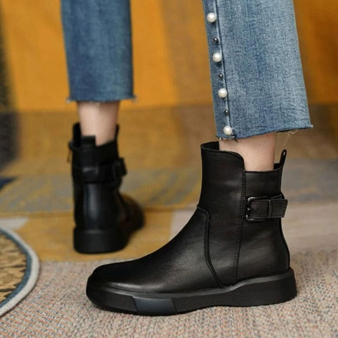 Stiefeletten Damen | Plateau & Schnalle
